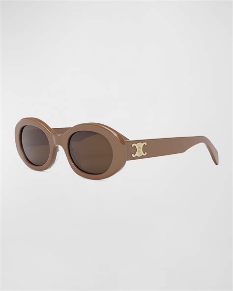 celine arc de triomphe sunglasses|Celine Triomphe Acetate Oval Sunglasses .